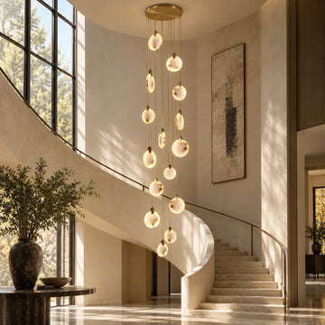 Stairway Chandelier Ideas: Designing for the View From Above and Below