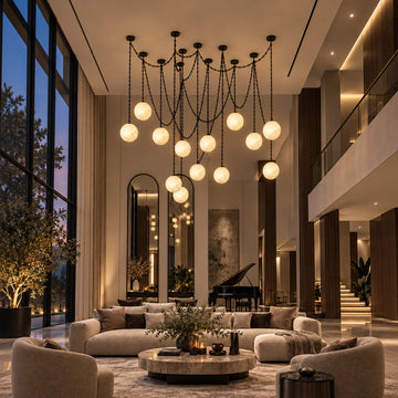 The Visual Logic of Alabaster Swag Chandeliers