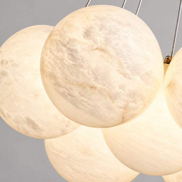 Auona Alabaster Globe Chandelier 15