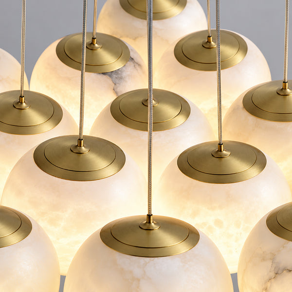 Auona Alabaster Globe Chandelier 16