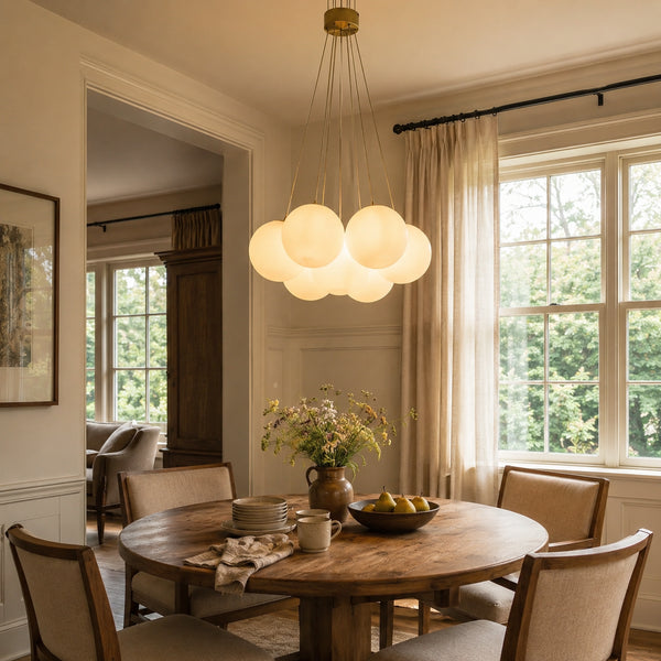 Auona Alabaster Globe Chandelier 7