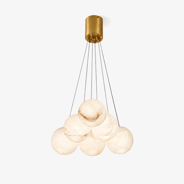 Auona Alabaster Globe Chandelier 8