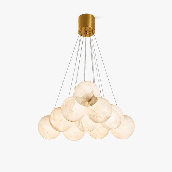 Auona Alabaster Globe Chandelier 9