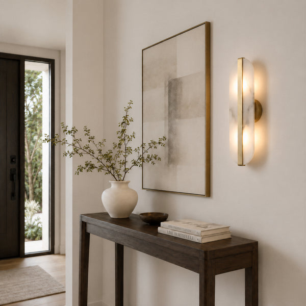 Aurenel Alabaster Capsule Wall Light 2