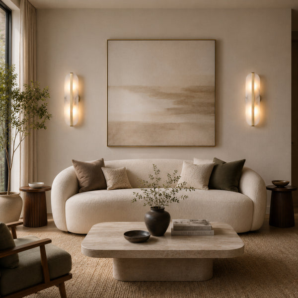 Aurenel Alabaster Capsule Wall Light 4