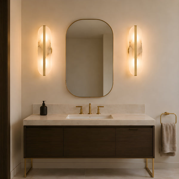 Aurenel Alabaster Capsule Wall Light 6