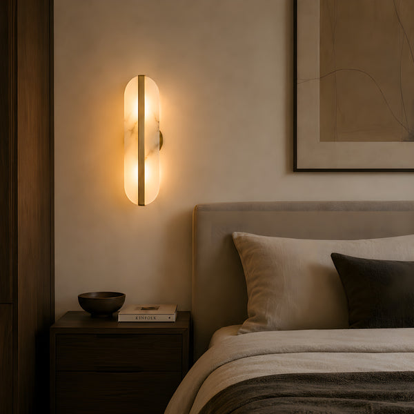 Aurenel Alabaster Capsule Wall Light 7