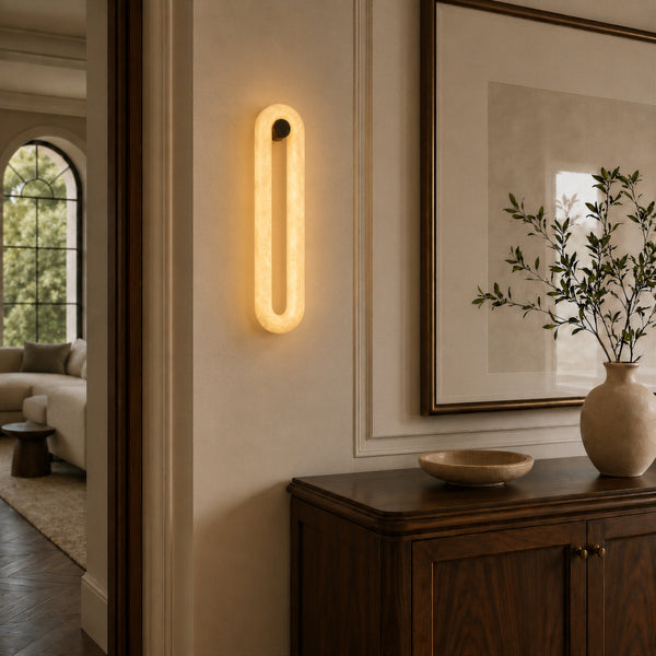 Avenoril Alabaster Oval Wall Light 5