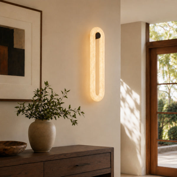 Avenoril Alabaster Oval Wall Light 6