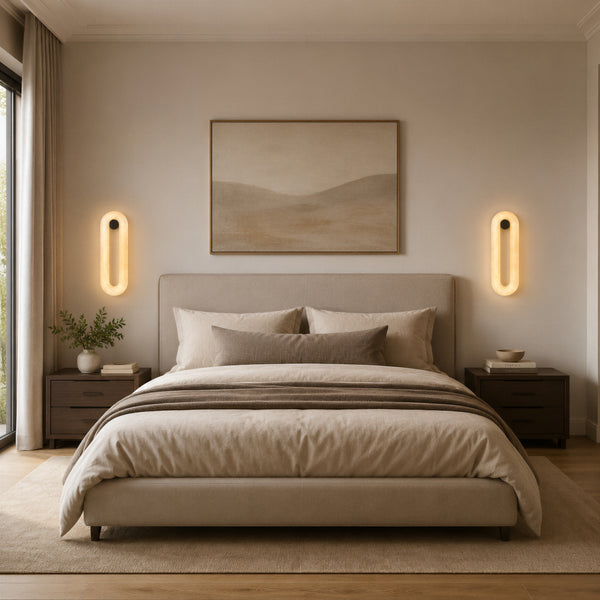 Avenoril Alabaster Oval Wall Light 8
