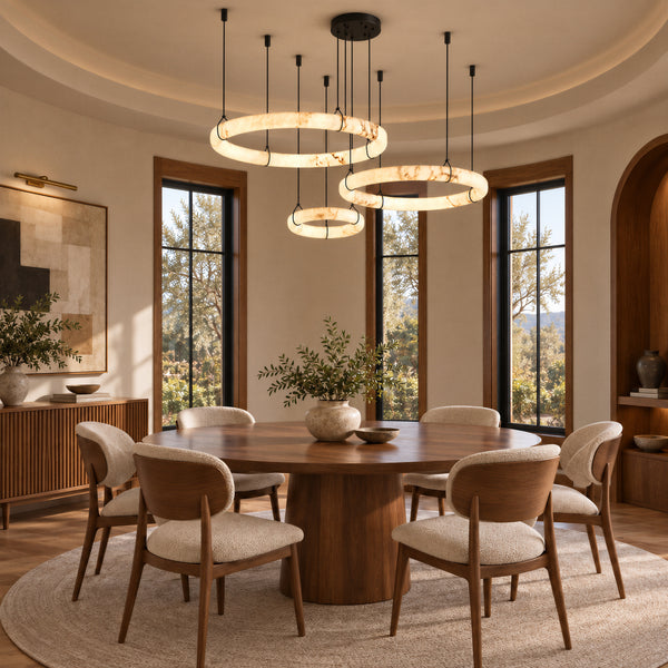 Branor Alabaster Ring Chandelier 4