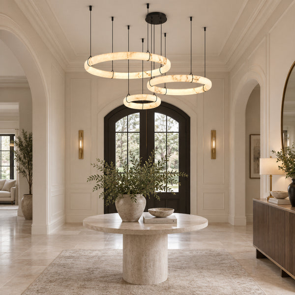 Branor Alabaster Ring Chandelier 7