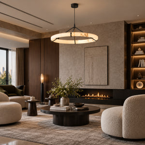 Branor Alabaster Ring Pendant Light 1