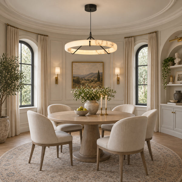 Branor Alabaster Ring Pendant Light 10