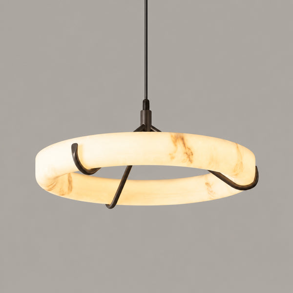 Branor Alabaster Ring Pendant Light