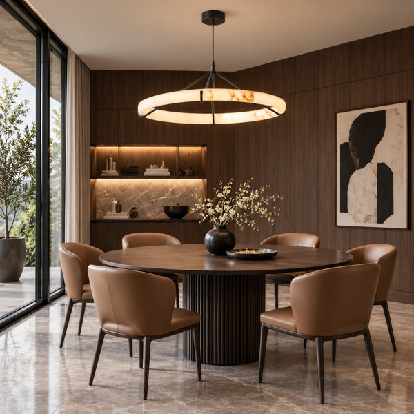 Branor Alabaster Ring Pendant Light 9
