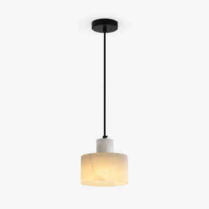 Brelmont Alabaster Drum Pendant Light 1