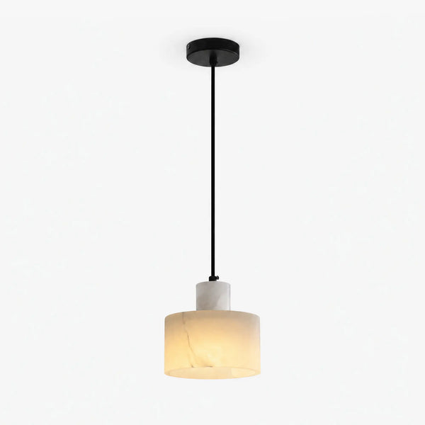 Brelmont Alabaster Drum Pendant Light 1
