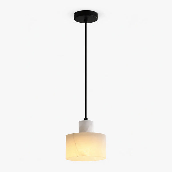 Brelmont Alabaster Drum Pendant Light 9
