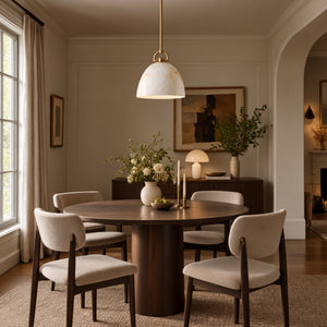 Brelton Alabaster Dome Pendant Light 12