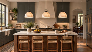 Brelton Alabaster Dome Pendant Light 17