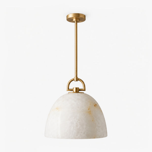 Brelton Alabaster Dome Pendant Light 18