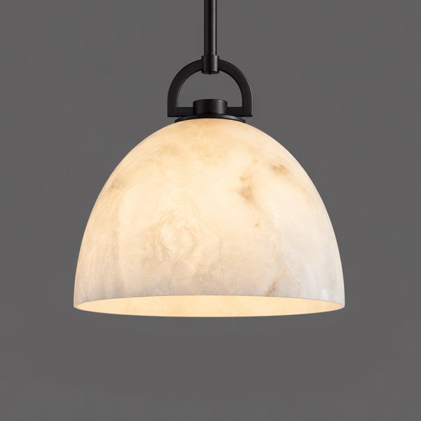 Brelton Alabaster Dome Pendant Light 19