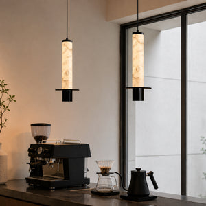 Caldovene Alabaster Cylinder Pendant Light 8
