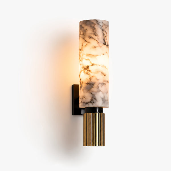 Caldrene Alabaster Cylinder Wall Light 1