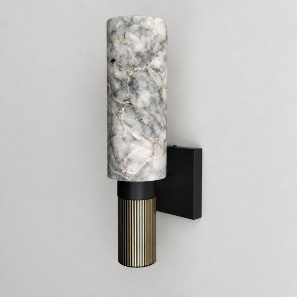 Caldrene Alabaster Cylinder Wall Light 9