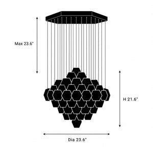 Calivren Alabaster Cascade Chandelier 10