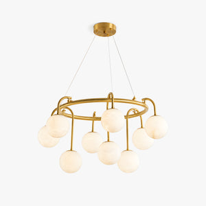 Calvi Alabaster Globe Ring Chandelier 1