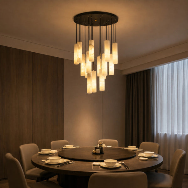 Cavorune Alabaster Cluster Chandelier 12