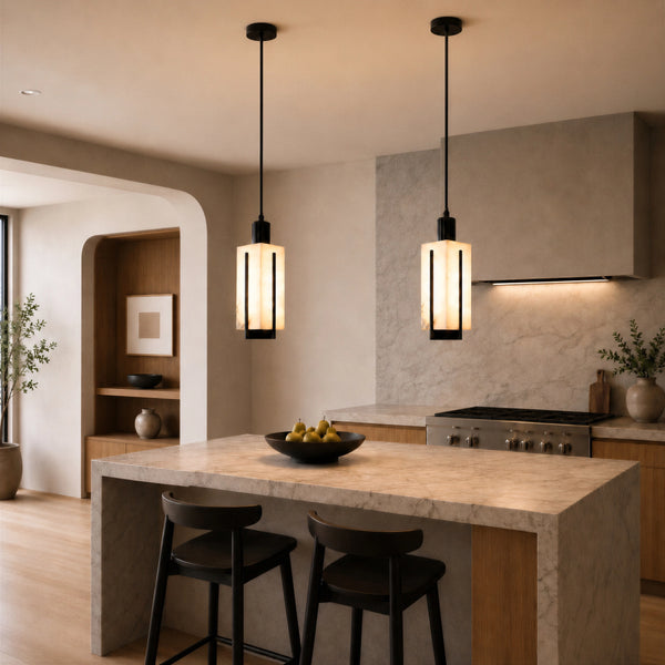 Cavrena Alabaster Lantern Pendant Light 2