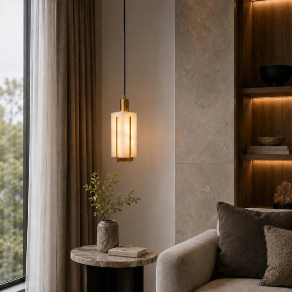 Cavrena Alabaster Lantern Pendant Light 3