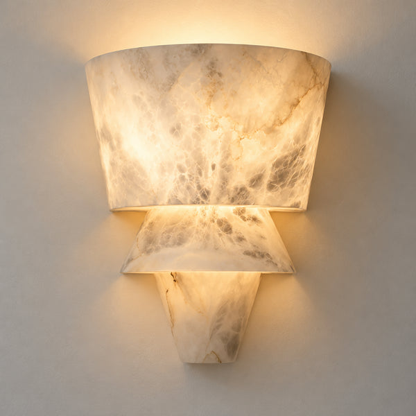 Cavrenor Tiered Alabaster Wall Lamp 10