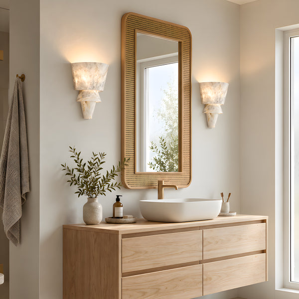 Cavrenor Tiered Alabaster Wall Lamp 3