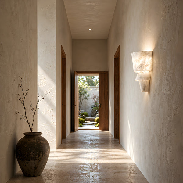 Cavrenor Tiered Alabaster Wall Lamp 4