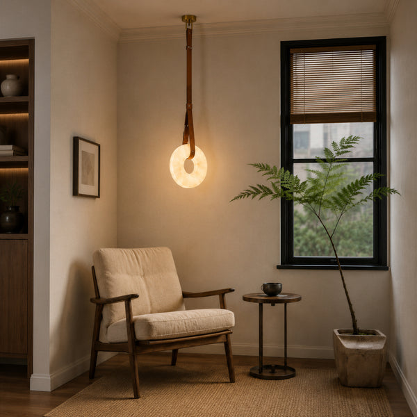 Cazrel Alabaster Ring Pendant Light 10