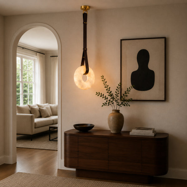 Cazrel Alabaster Ring Pendant Light 3