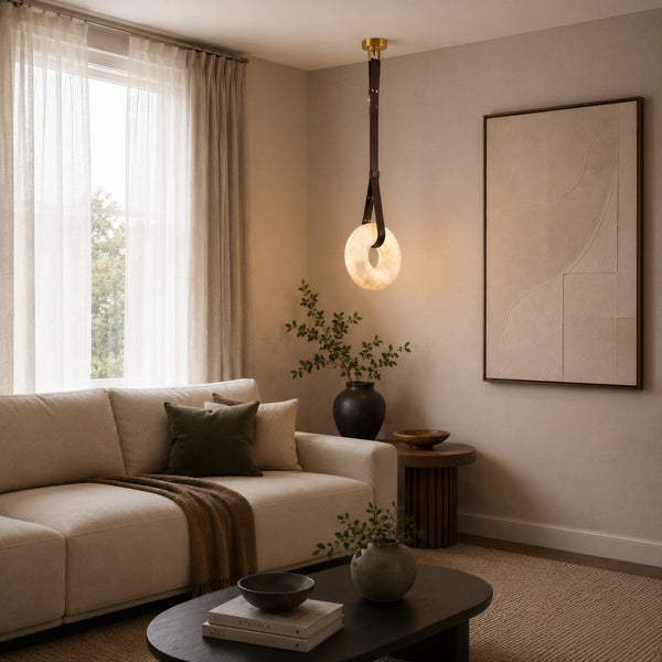 Cazrel Alabaster Ring Pendant Light 4