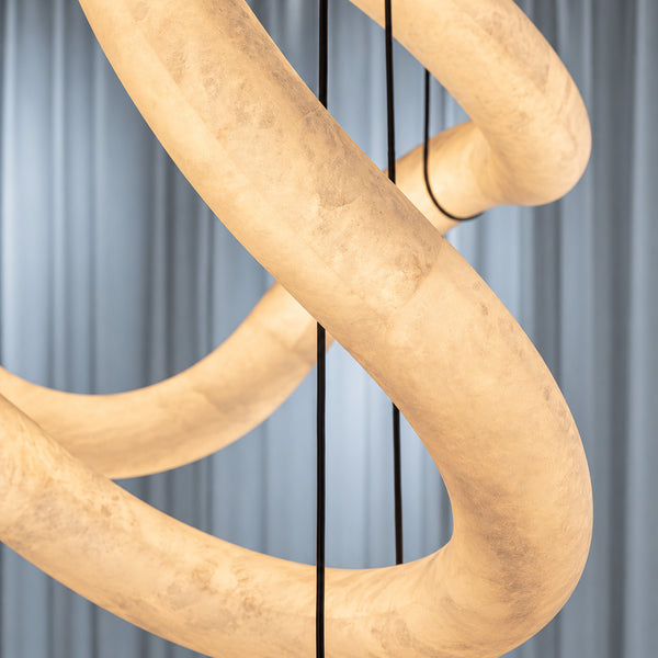 Cyralon Alabaster Loop Chandelier 10