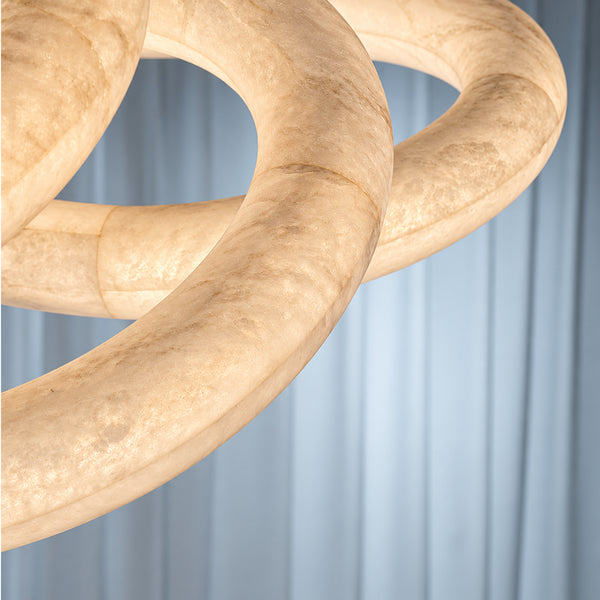 Cyralon Alabaster Loop Chandelier 9