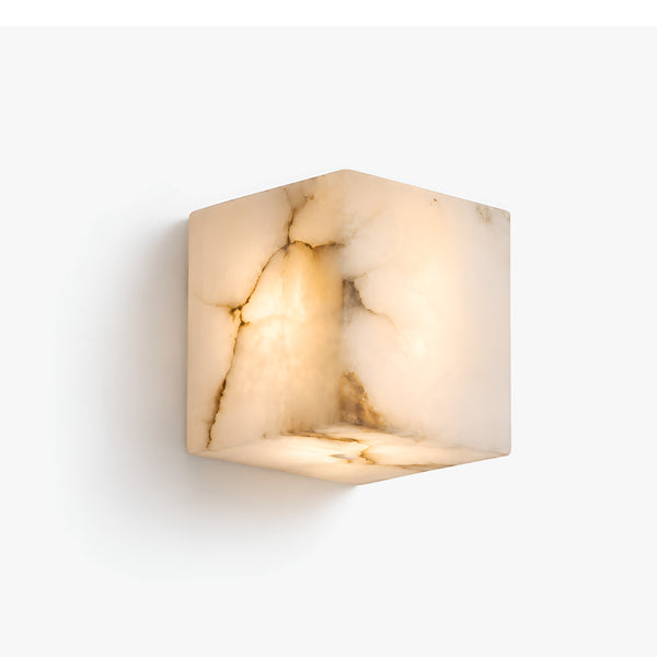 Dervik Alabaster Cube Wall Light 1