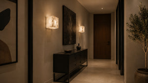 Dervik Alabaster Cube Wall Light 8