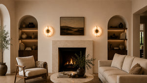 Erlavin Alabaster Disc Wall Light 2