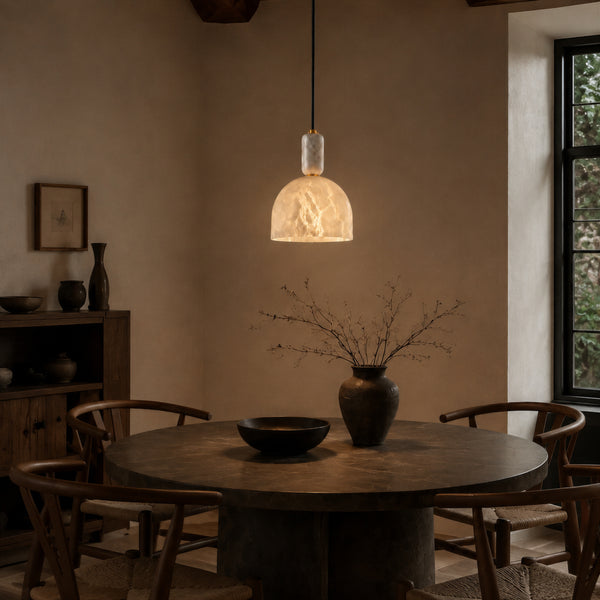 Esmere Alabaster Dome Pendant Light 4