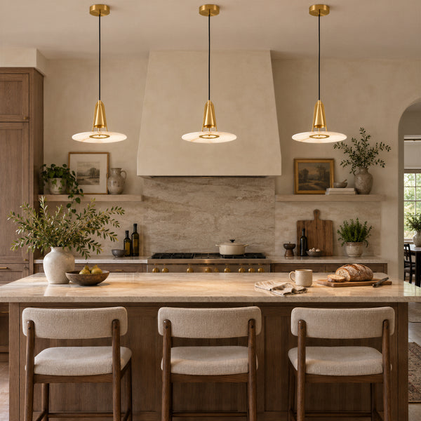Haldon Alabaster Disc Pendant Light 4