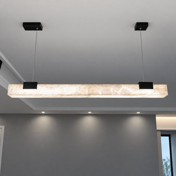Kestrin Alabaster Linear Pendant Light 12