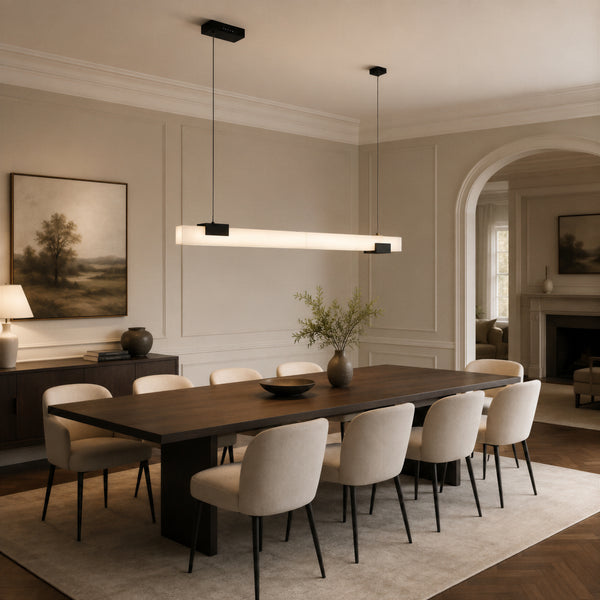 Kestrin Alabaster Linear Pendant Light 9